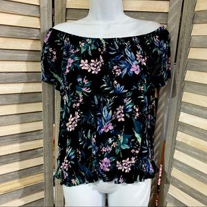 American Eagle Floral Off Shoulder Top XL